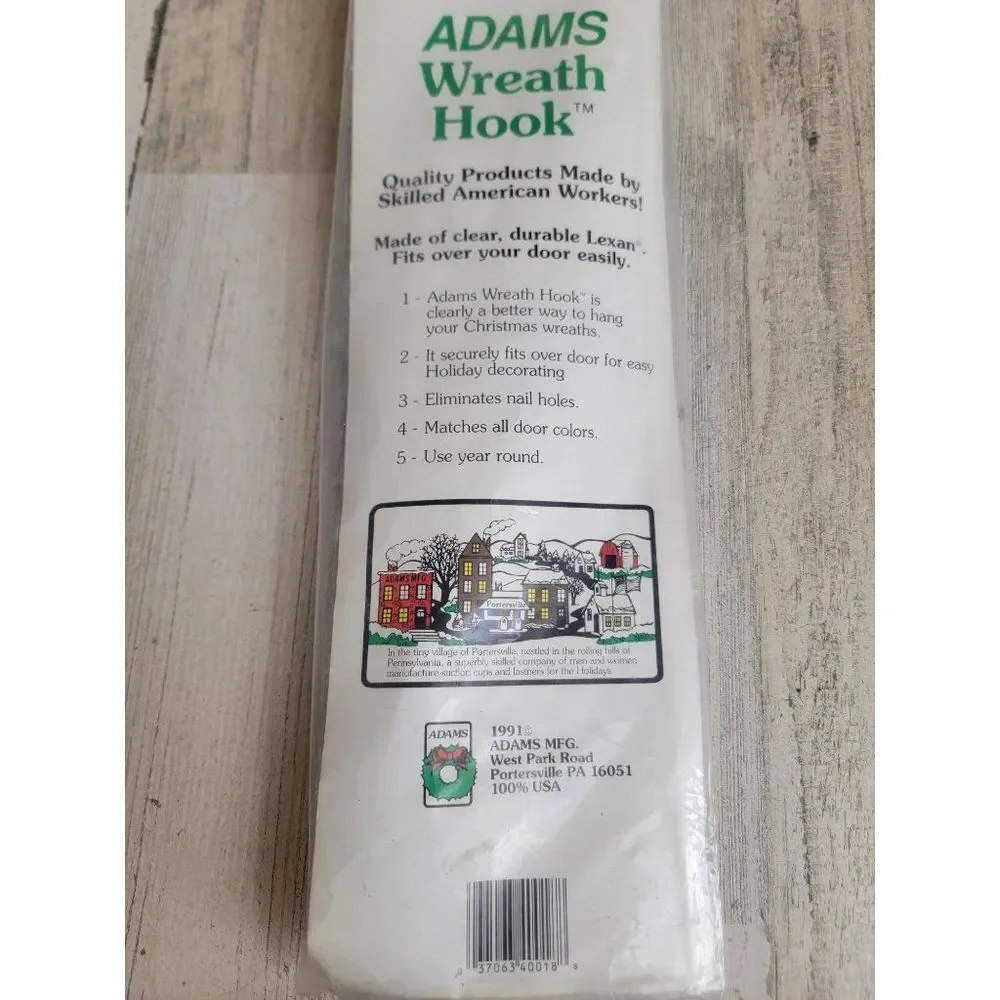 Adam's wreath hook vintage 1991 Xmas accessories home decor